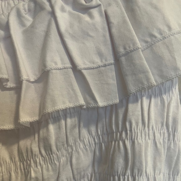 Zara white cropped frilly top size small - Picture 3 of 6